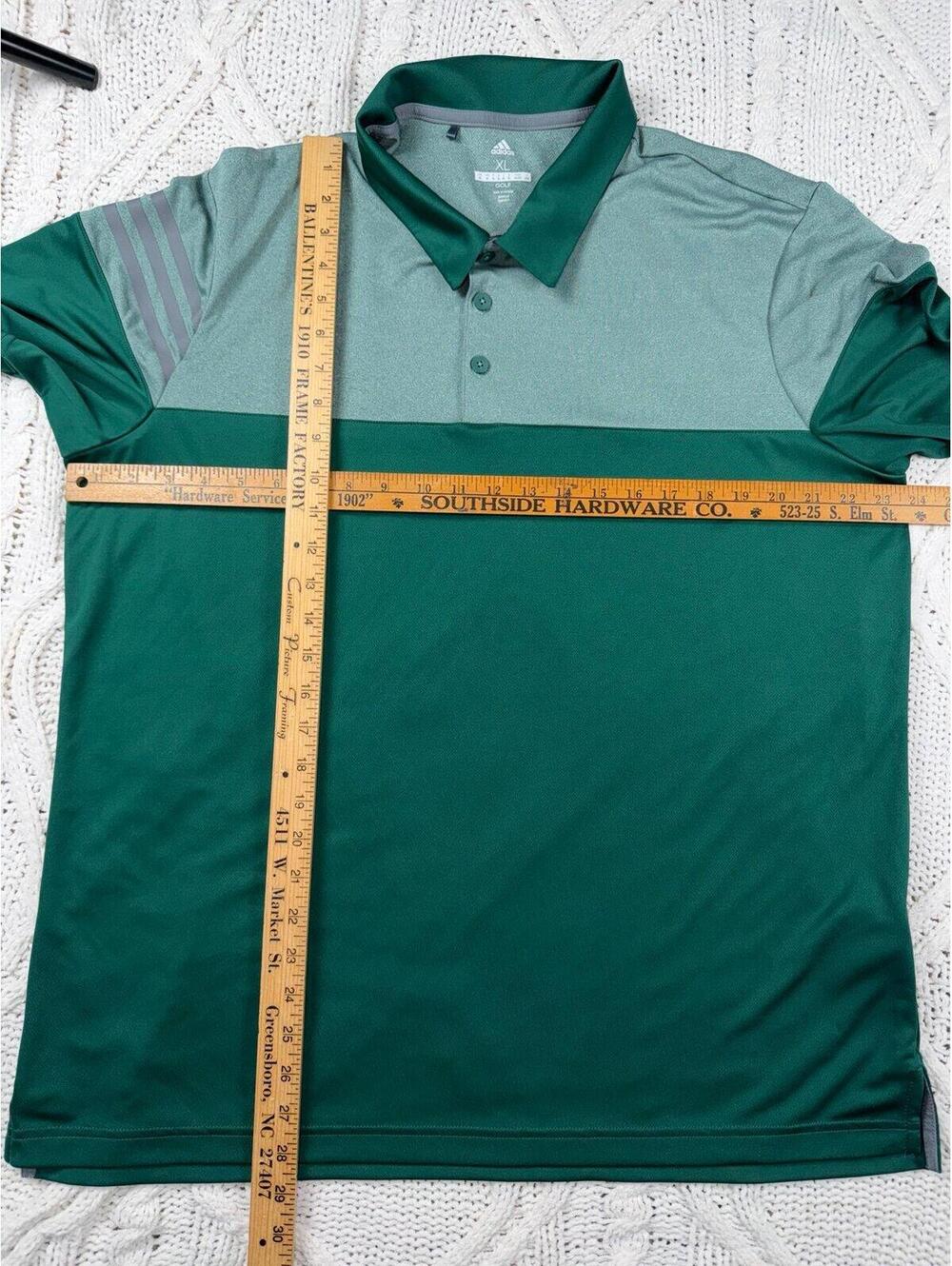 Adidas Mens Golf Polo Shirts Size XL Dri Fit Green and Red - Picture 5 of 5